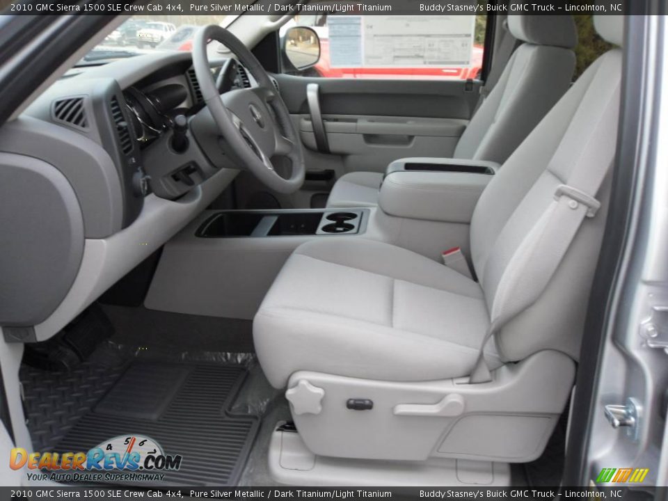 2010 GMC Sierra 1500 SLE Crew Cab 4x4 Pure Silver Metallic / Dark Titanium/Light Titanium Photo #8