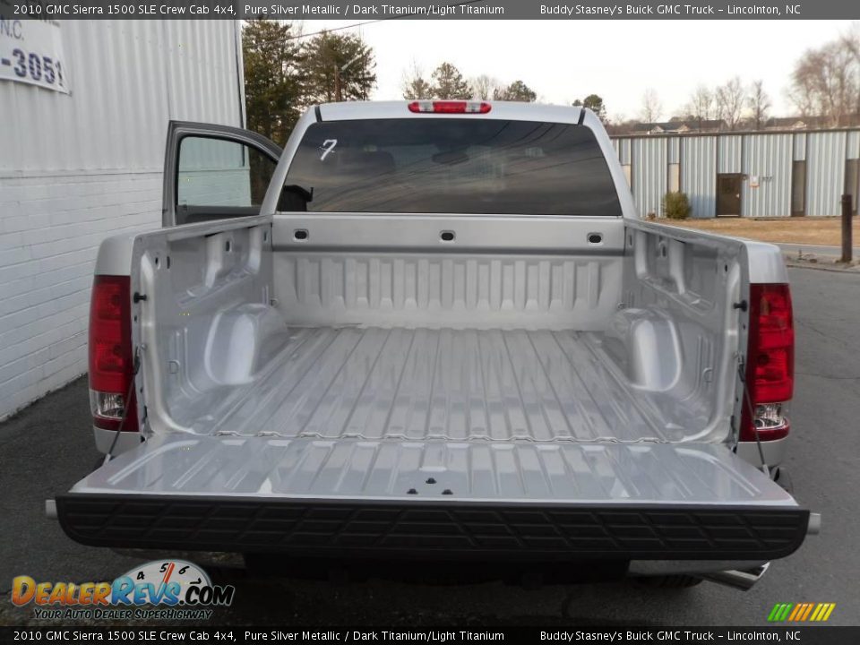 2010 GMC Sierra 1500 SLE Crew Cab 4x4 Pure Silver Metallic / Dark Titanium/Light Titanium Photo #14