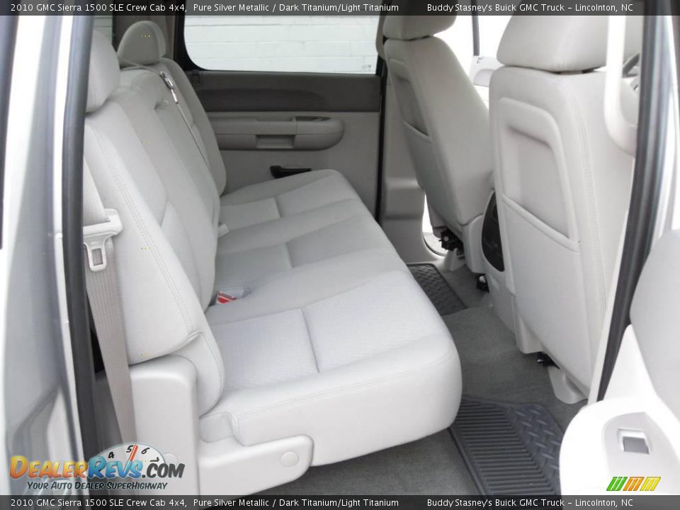 2010 GMC Sierra 1500 SLE Crew Cab 4x4 Pure Silver Metallic / Dark Titanium/Light Titanium Photo #15