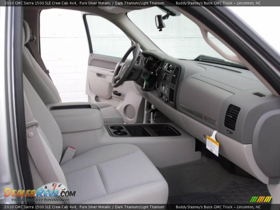 2010 GMC Sierra 1500 SLE Crew Cab 4x4 Pure Silver Metallic / Dark Titanium/Light Titanium Photo #19