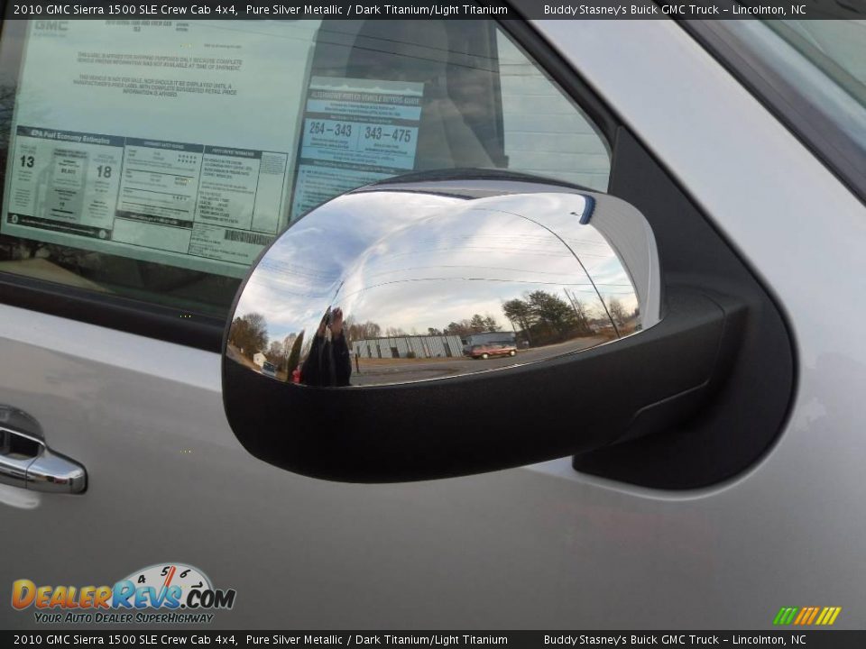 2010 GMC Sierra 1500 SLE Crew Cab 4x4 Pure Silver Metallic / Dark Titanium/Light Titanium Photo #20