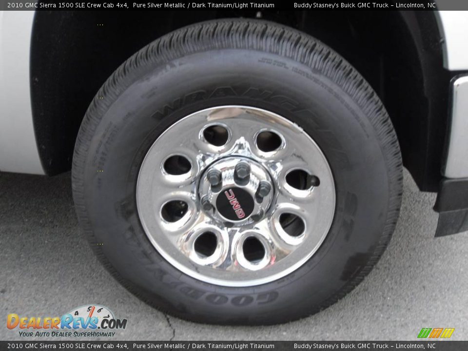 2010 GMC Sierra 1500 SLE Crew Cab 4x4 Pure Silver Metallic / Dark Titanium/Light Titanium Photo #21