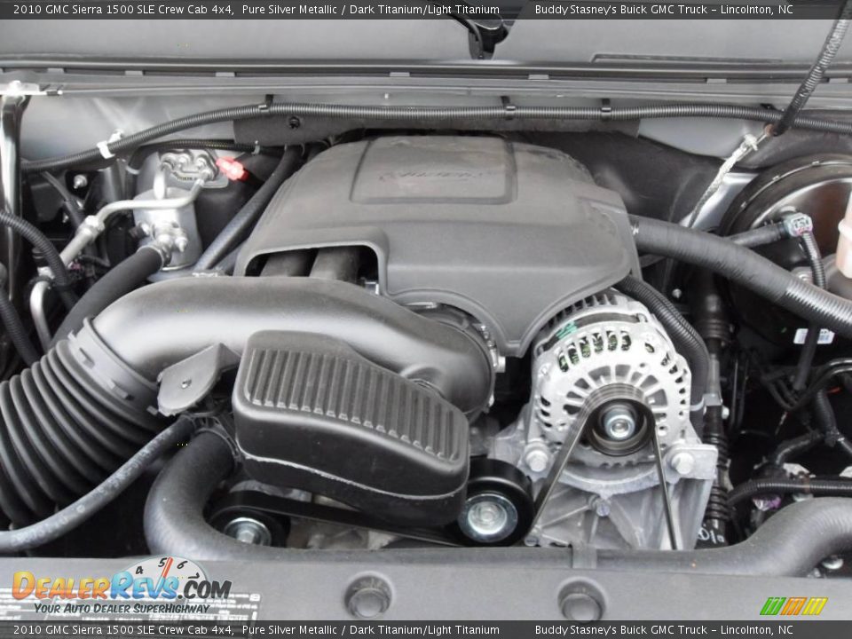 2010 GMC Sierra 1500 SLE Crew Cab 4x4 Pure Silver Metallic / Dark Titanium/Light Titanium Photo #22
