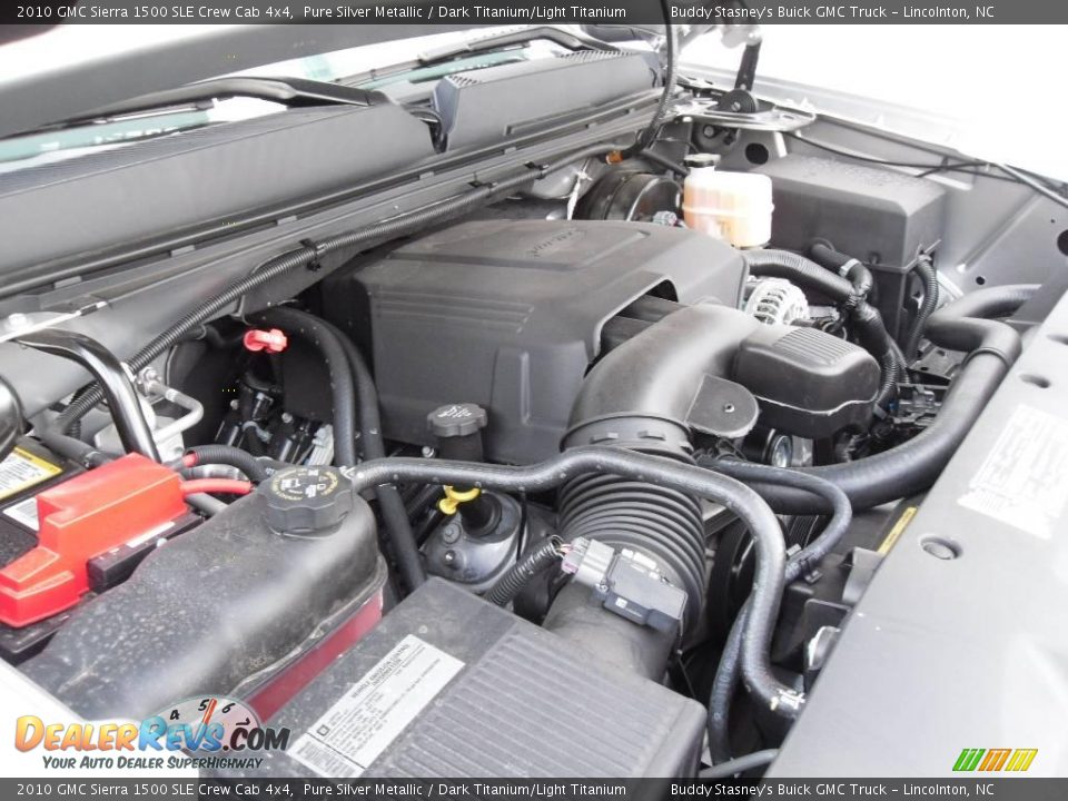 2010 GMC Sierra 1500 SLE Crew Cab 4x4 Pure Silver Metallic / Dark Titanium/Light Titanium Photo #23