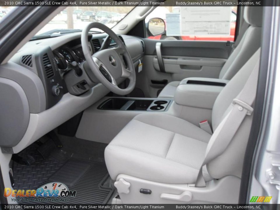 2010 GMC Sierra 1500 SLE Crew Cab 4x4 Pure Silver Metallic / Dark Titanium/Light Titanium Photo #24