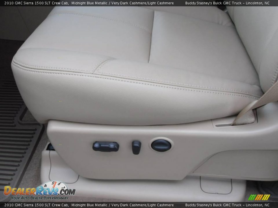 2010 GMC Sierra 1500 SLT Crew Cab Midnight Blue Metallic / Very Dark Cashmere/Light Cashmere Photo #9