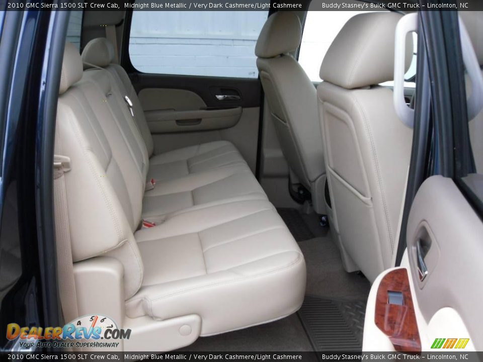 2010 GMC Sierra 1500 SLT Crew Cab Midnight Blue Metallic / Very Dark Cashmere/Light Cashmere Photo #16