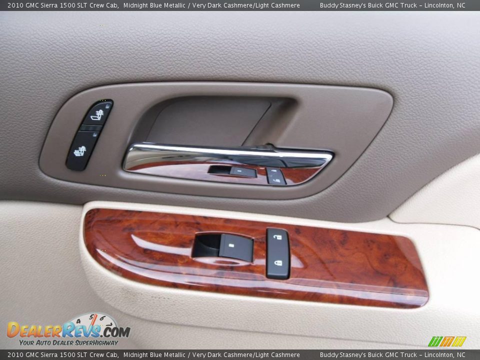 2010 GMC Sierra 1500 SLT Crew Cab Midnight Blue Metallic / Very Dark Cashmere/Light Cashmere Photo #20