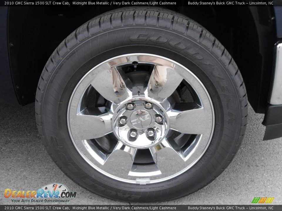 2010 GMC Sierra 1500 SLT Crew Cab Midnight Blue Metallic / Very Dark Cashmere/Light Cashmere Photo #23