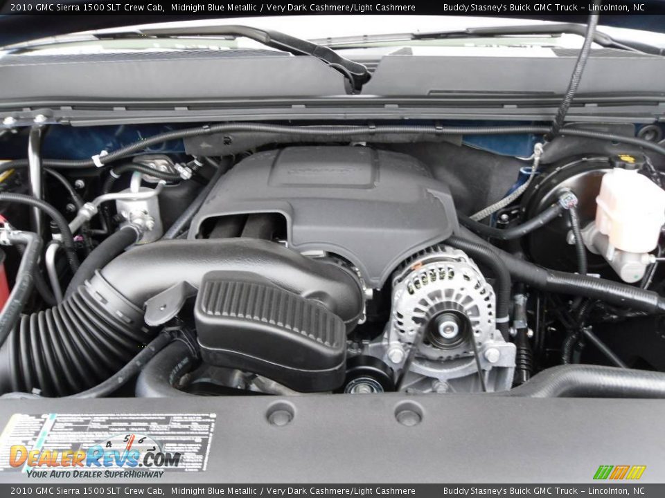 2010 GMC Sierra 1500 SLT Crew Cab Midnight Blue Metallic / Very Dark Cashmere/Light Cashmere Photo #24