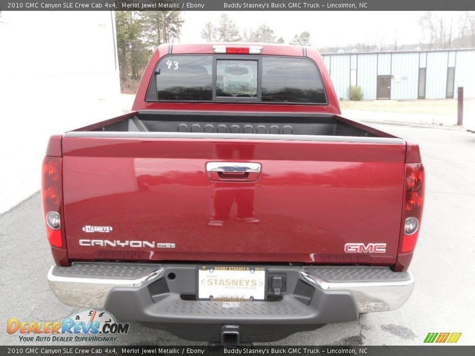 2010 GMC Canyon SLE Crew Cab 4x4 Merlot Jewel Metallic / Ebony Photo #4