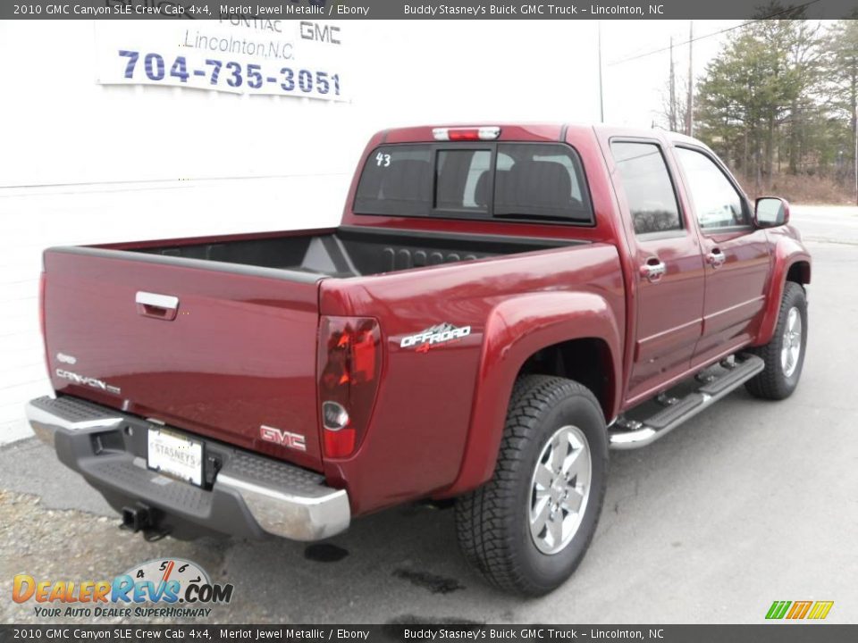 2010 GMC Canyon SLE Crew Cab 4x4 Merlot Jewel Metallic / Ebony Photo #5