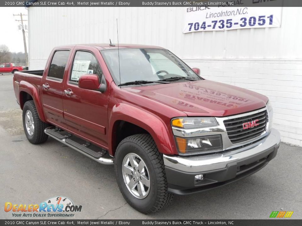2010 GMC Canyon SLE Crew Cab 4x4 Merlot Jewel Metallic / Ebony Photo #6