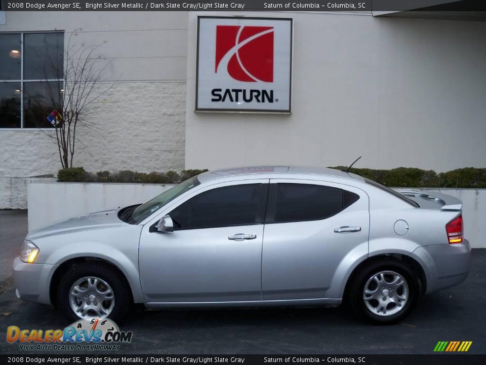 2008 Dodge Avenger SE Bright Silver Metallic / Dark Slate Gray/Light Slate Gray Photo #1