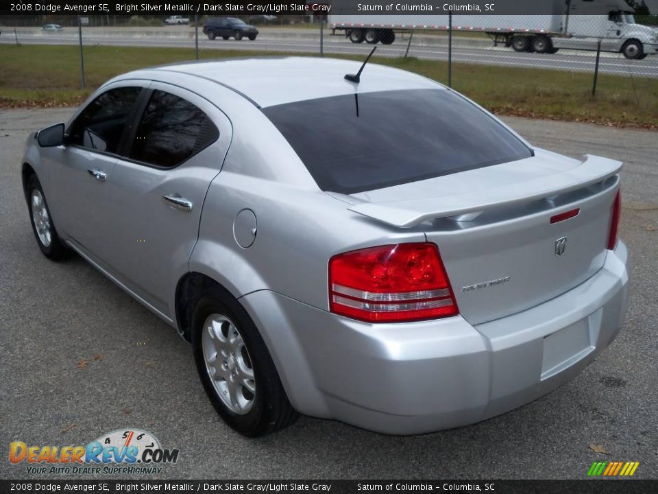 2008 Dodge Avenger SE Bright Silver Metallic / Dark Slate Gray/Light Slate Gray Photo #6