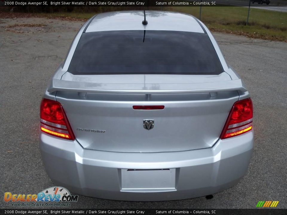 2008 Dodge Avenger SE Bright Silver Metallic / Dark Slate Gray/Light Slate Gray Photo #7