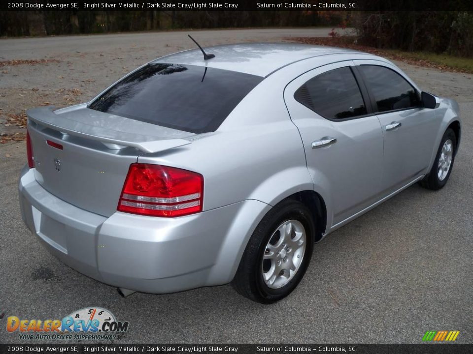 2008 Dodge Avenger SE Bright Silver Metallic / Dark Slate Gray/Light Slate Gray Photo #9
