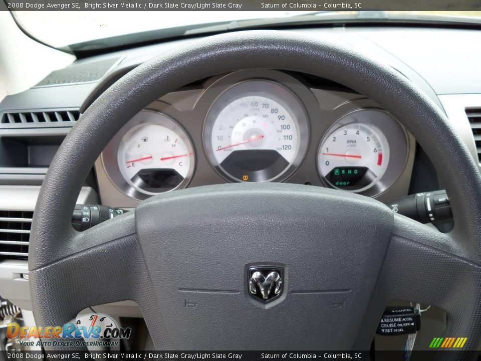 2008 Dodge Avenger SE Bright Silver Metallic / Dark Slate Gray/Light Slate Gray Photo #30