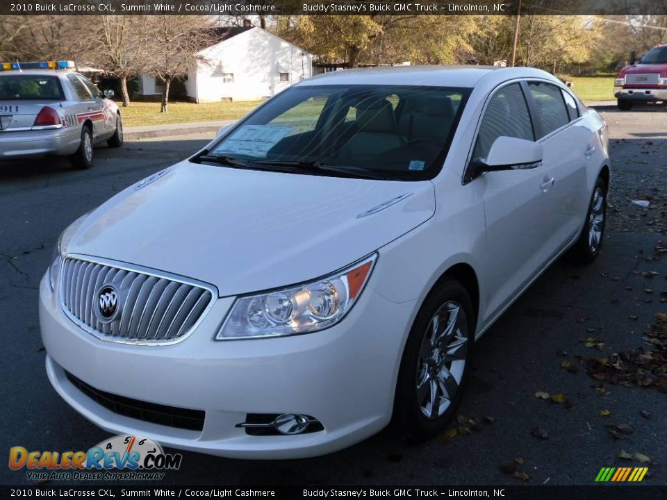 2010 Buick LaCrosse CXL Summit White / Cocoa/Light Cashmere Photo #1