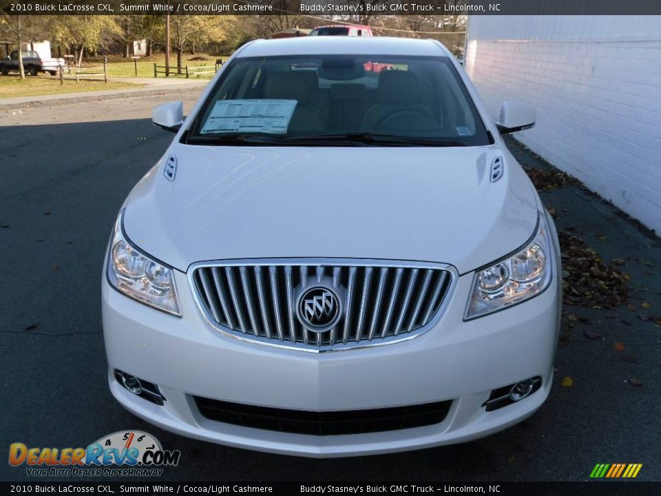 2010 Buick LaCrosse CXL Summit White / Cocoa/Light Cashmere Photo #2