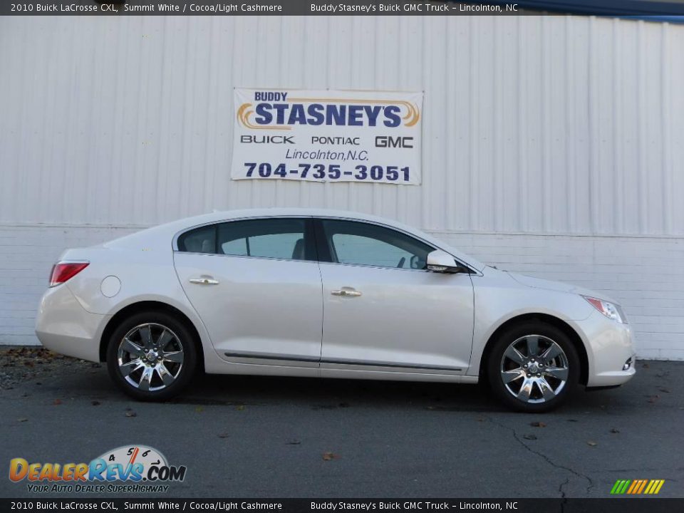 2010 Buick LaCrosse CXL Summit White / Cocoa/Light Cashmere Photo #6