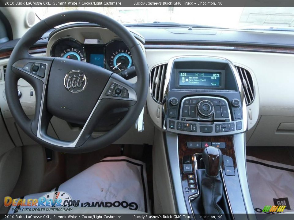 2010 Buick LaCrosse CXL Summit White / Cocoa/Light Cashmere Photo #13