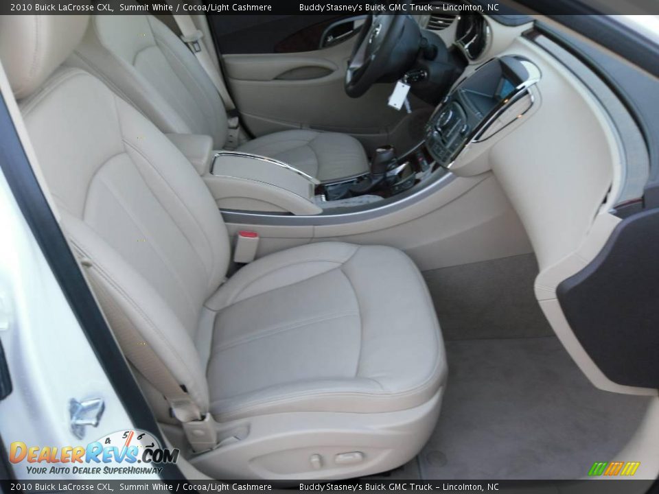 2010 Buick LaCrosse CXL Summit White / Cocoa/Light Cashmere Photo #17