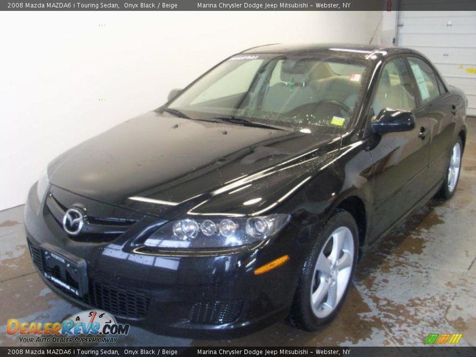 2008 Mazda MAZDA6 i Touring Sedan Onyx Black / Beige Photo #1