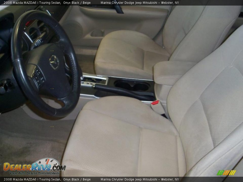 2008 Mazda MAZDA6 i Touring Sedan Onyx Black / Beige Photo #2