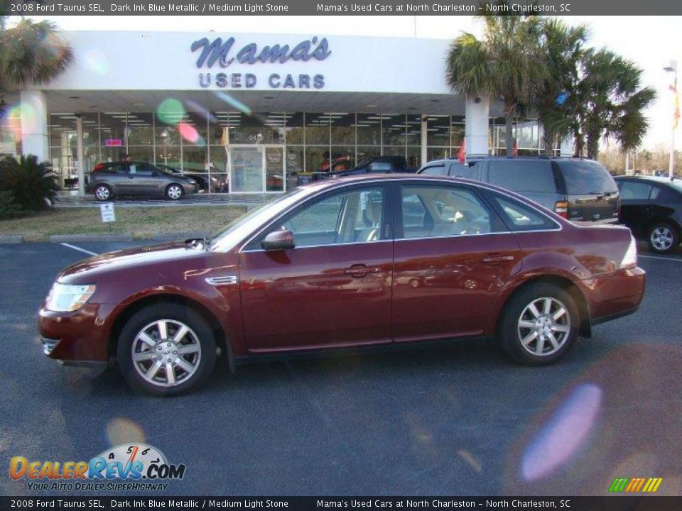 2008 Ford Taurus SEL Dark Ink Blue Metallic / Medium Light Stone Photo #1