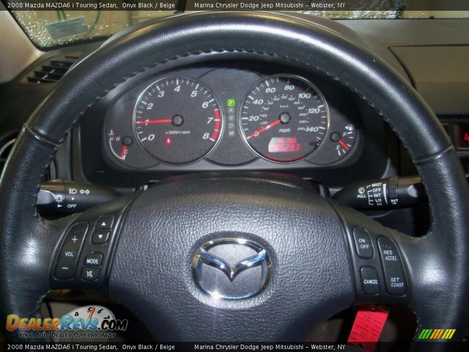 2008 Mazda MAZDA6 i Touring Sedan Onyx Black / Beige Photo #6