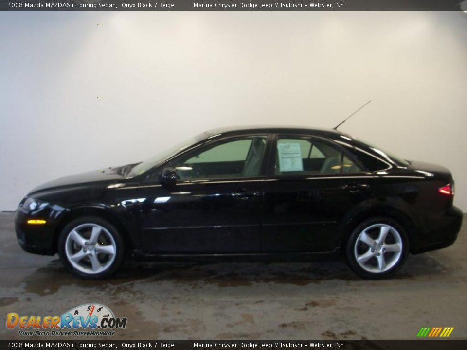 2008 Mazda MAZDA6 i Touring Sedan Onyx Black / Beige Photo #7
