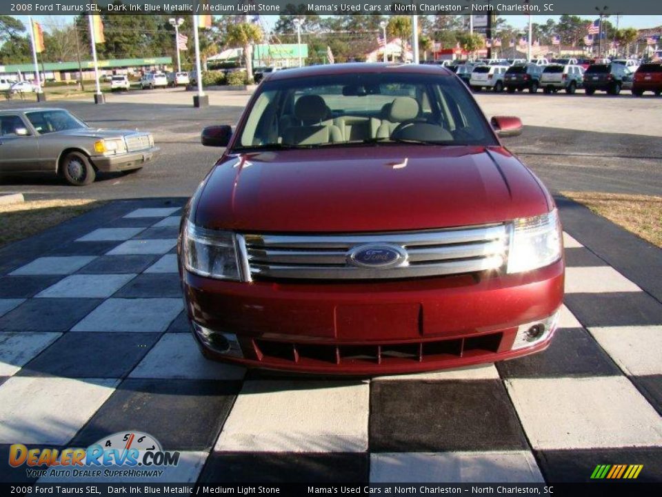 2008 Ford Taurus SEL Dark Ink Blue Metallic / Medium Light Stone Photo #4