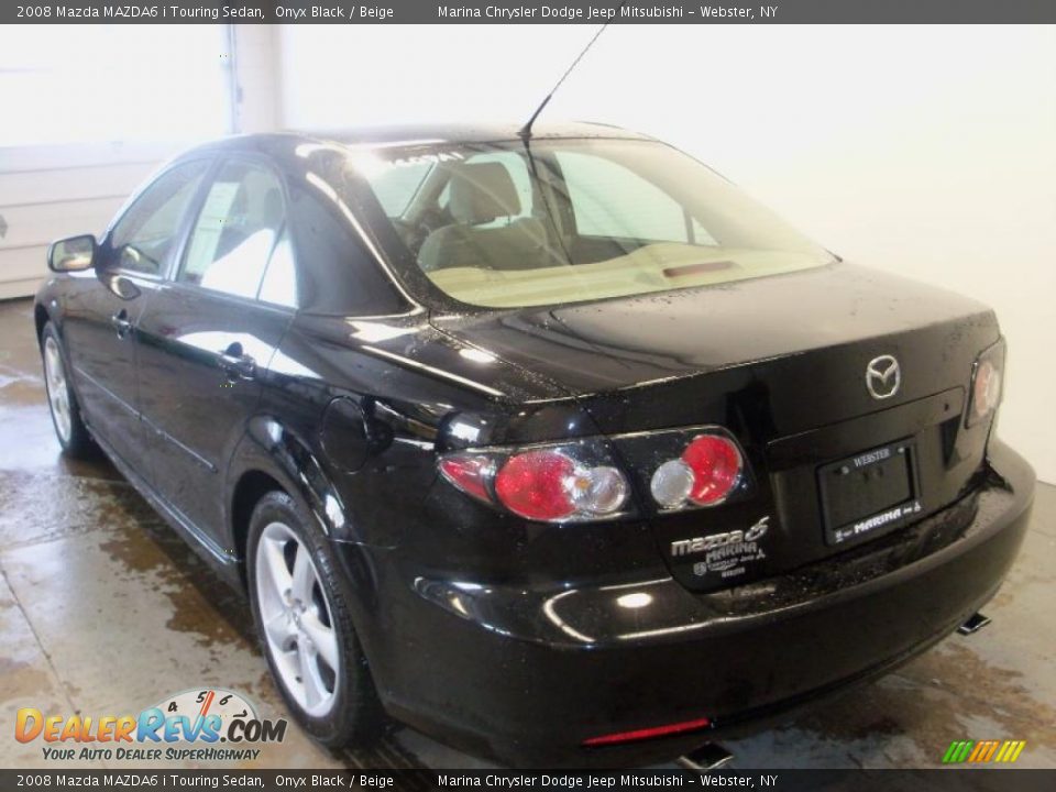 2008 Mazda MAZDA6 i Touring Sedan Onyx Black / Beige Photo #8