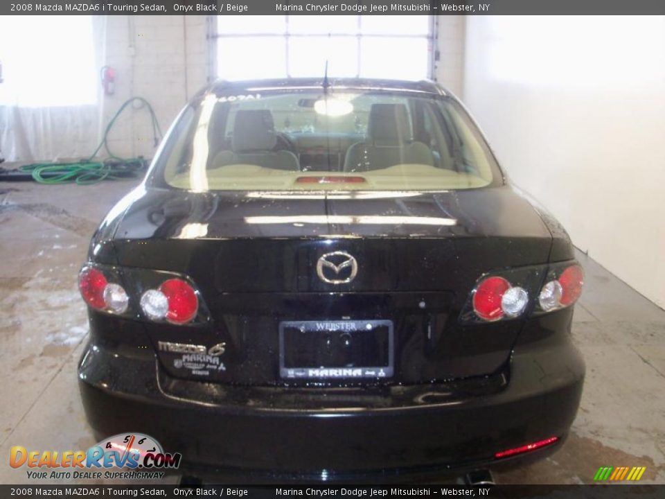 2008 Mazda MAZDA6 i Touring Sedan Onyx Black / Beige Photo #9