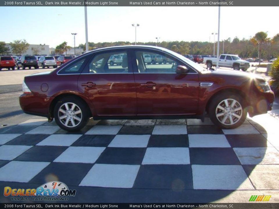 2008 Ford Taurus SEL Dark Ink Blue Metallic / Medium Light Stone Photo #6