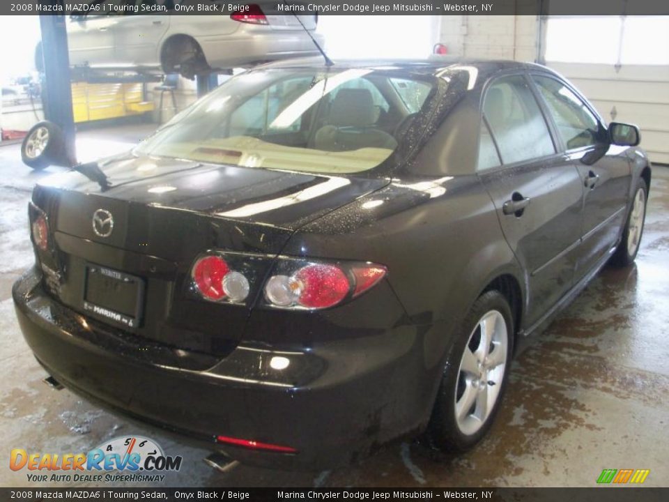 2008 Mazda MAZDA6 i Touring Sedan Onyx Black / Beige Photo #10