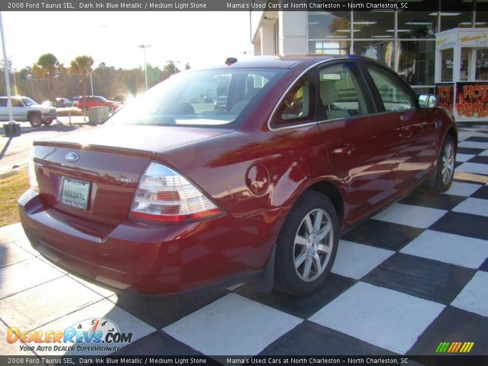2008 Ford Taurus SEL Dark Ink Blue Metallic / Medium Light Stone Photo #7