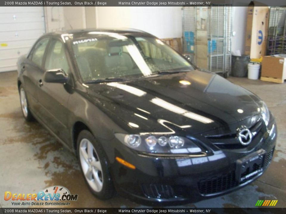 2008 Mazda MAZDA6 i Touring Sedan Onyx Black / Beige Photo #11