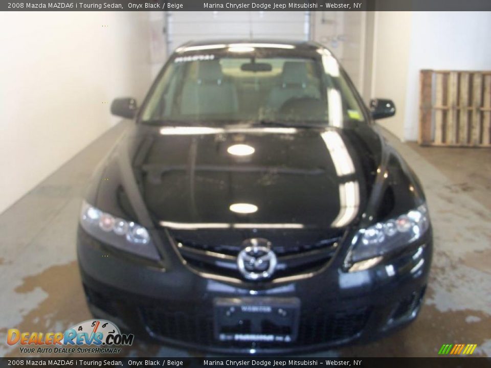 2008 Mazda MAZDA6 i Touring Sedan Onyx Black / Beige Photo #12