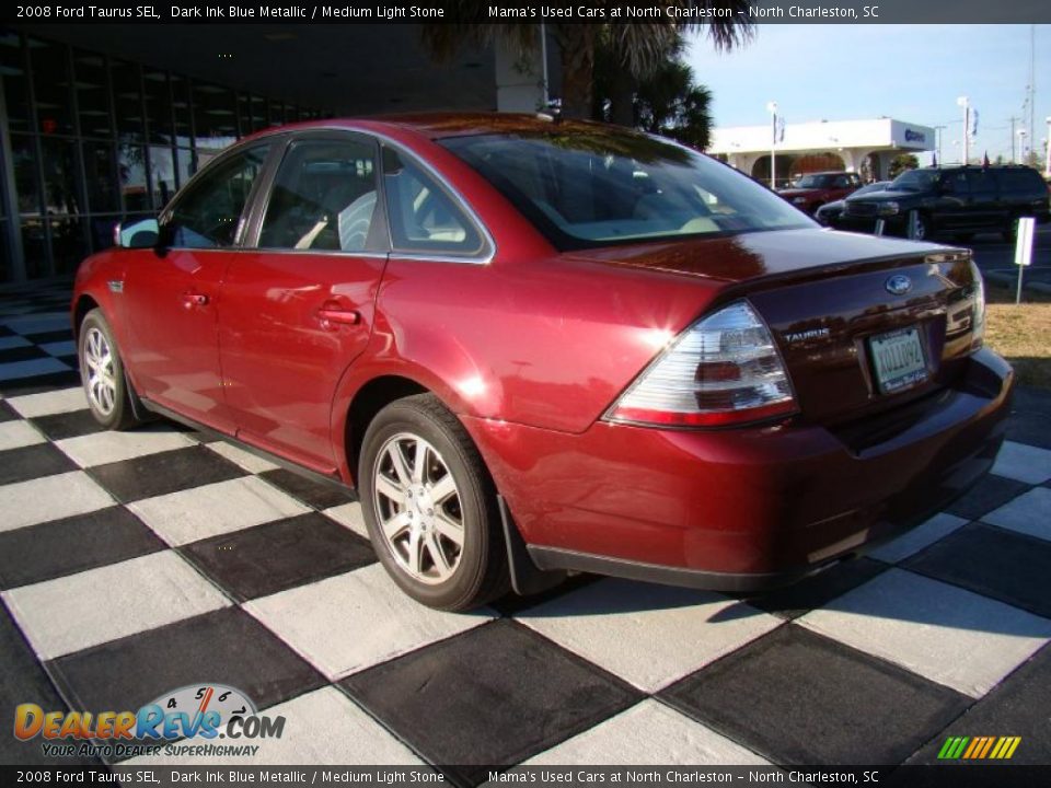 2008 Ford Taurus SEL Dark Ink Blue Metallic / Medium Light Stone Photo #9