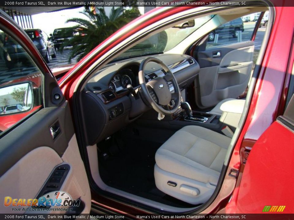 2008 Ford Taurus SEL Dark Ink Blue Metallic / Medium Light Stone Photo #10