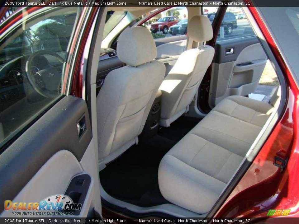 2008 Ford Taurus SEL Dark Ink Blue Metallic / Medium Light Stone Photo #11