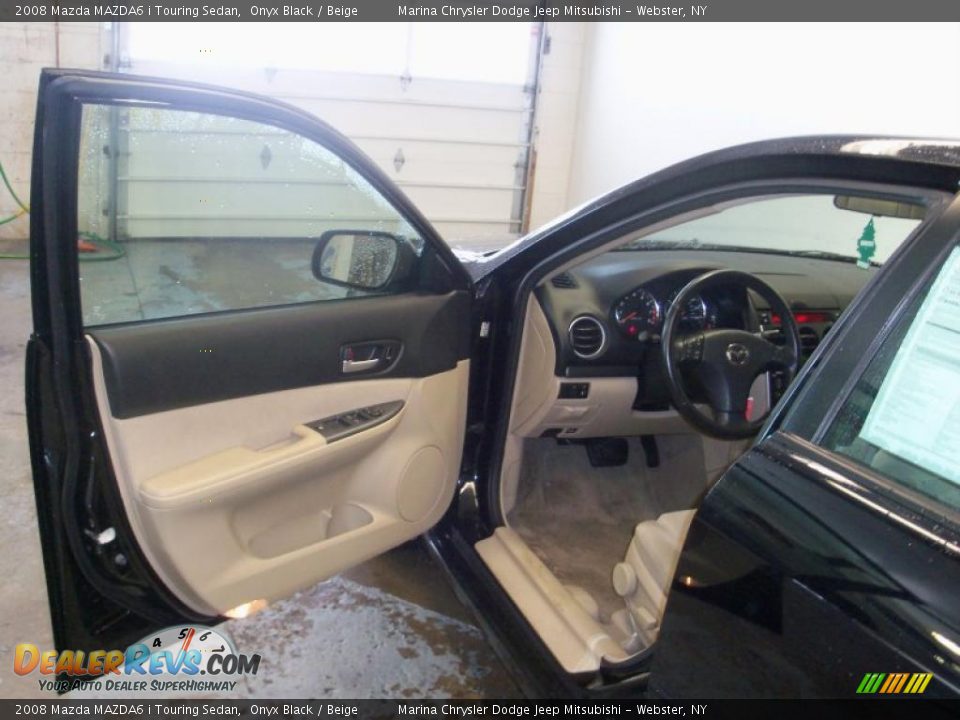 2008 Mazda MAZDA6 i Touring Sedan Onyx Black / Beige Photo #15