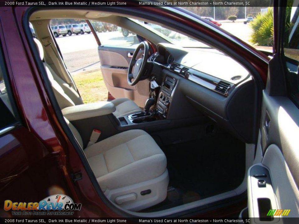 2008 Ford Taurus SEL Dark Ink Blue Metallic / Medium Light Stone Photo #12