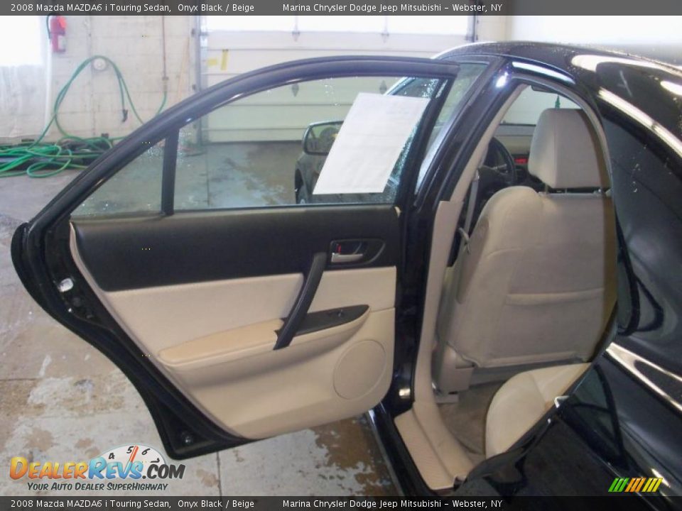 2008 Mazda MAZDA6 i Touring Sedan Onyx Black / Beige Photo #16