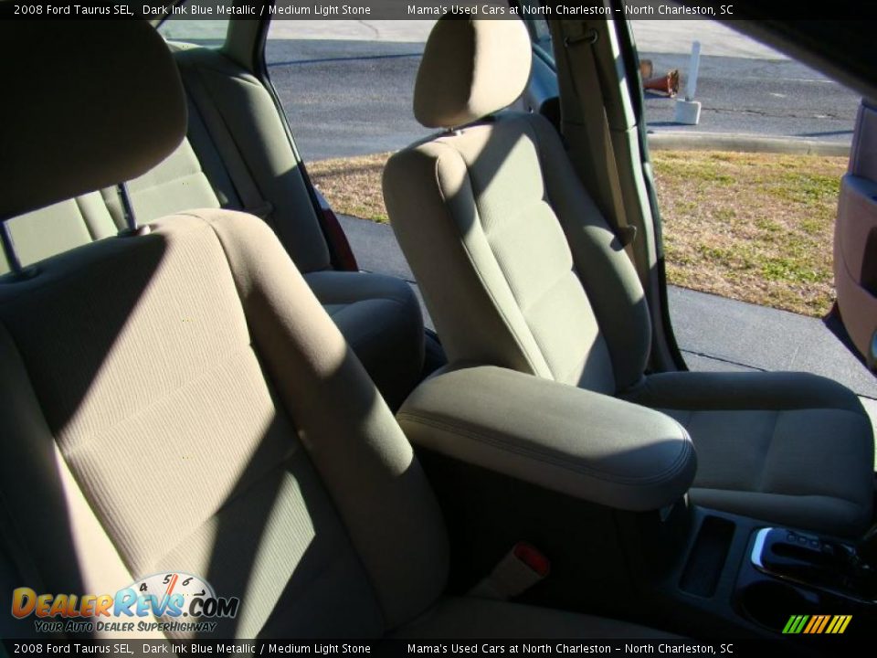 2008 Ford Taurus SEL Dark Ink Blue Metallic / Medium Light Stone Photo #14