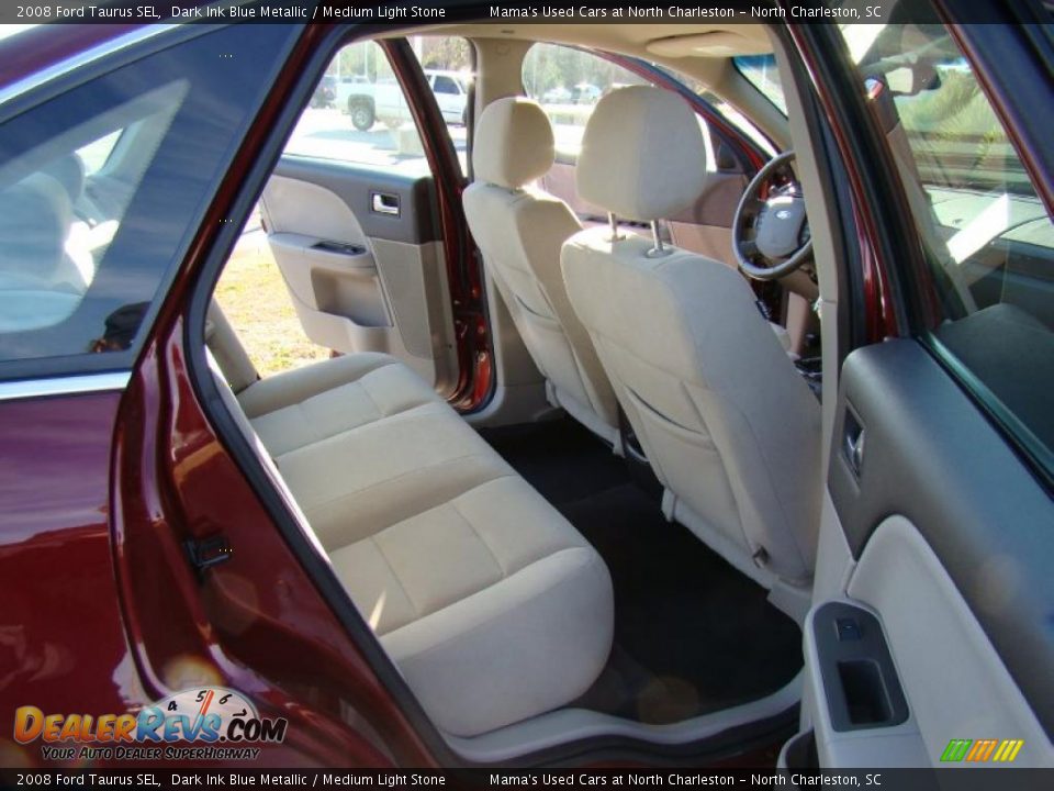 2008 Ford Taurus SEL Dark Ink Blue Metallic / Medium Light Stone Photo #15