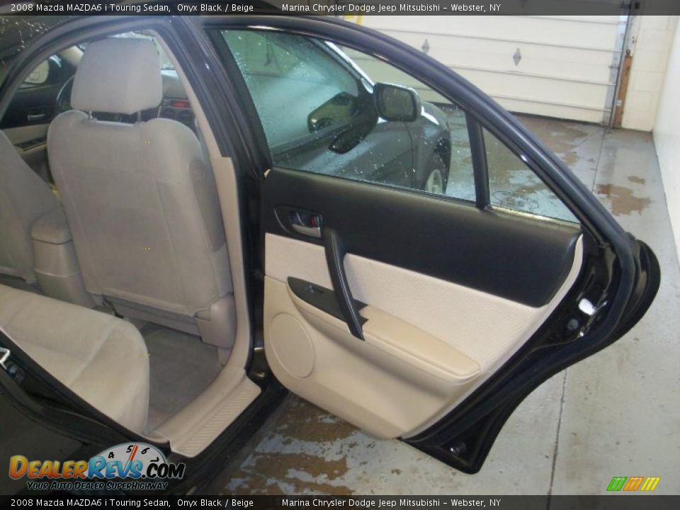 2008 Mazda MAZDA6 i Touring Sedan Onyx Black / Beige Photo #20