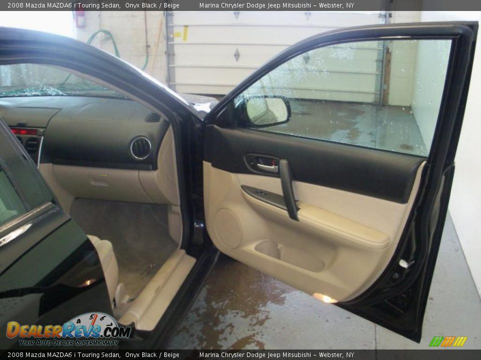 2008 Mazda MAZDA6 i Touring Sedan Onyx Black / Beige Photo #22